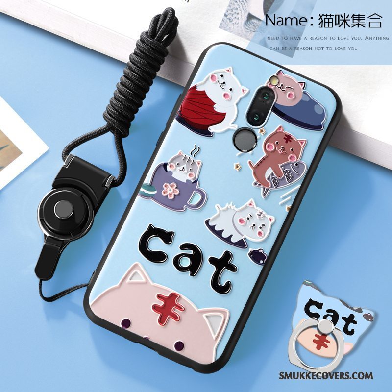 Etui Huawei Mate 10 Lite Silikone Telefonblå, Cover Huawei Mate 10 Lite Cartoon