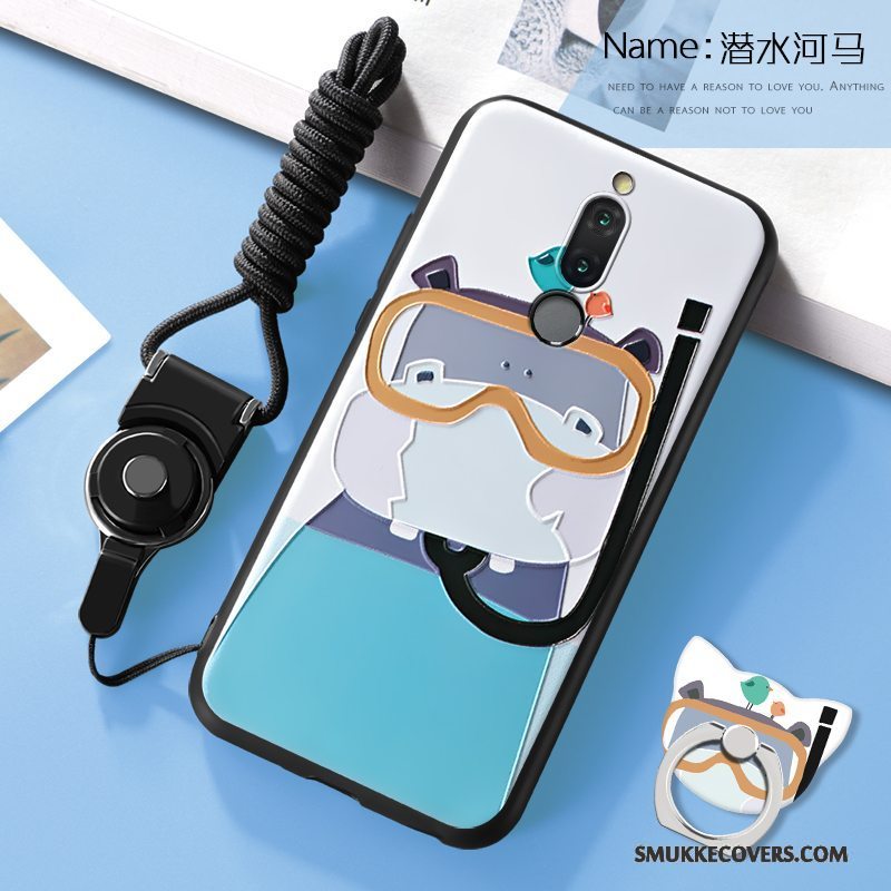 Etui Huawei Mate 10 Lite Silikone Telefonblå, Cover Huawei Mate 10 Lite Cartoon