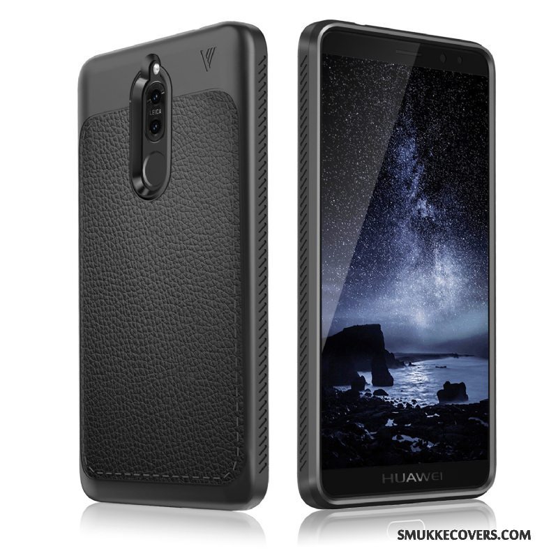 Etui Huawei Mate 10 Lite Silikone Telefonsort, Cover Huawei Mate 10 Lite Beskyttelse Anti-fald