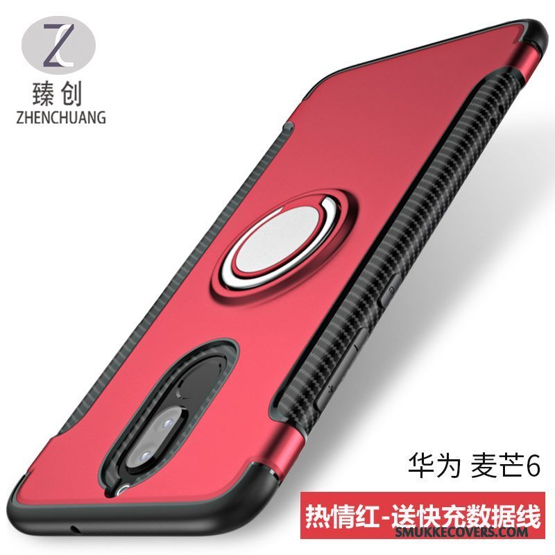 Etui Huawei Mate 10 Lite Tasker Af Personlighed Anti-fald, Cover Huawei Mate 10 Lite Blød Sort Rød