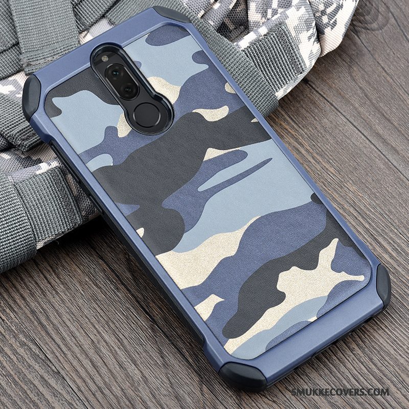 Etui Huawei Mate 10 Lite Tasker Blå Telefon, Cover Huawei Mate 10 Lite Blød Anti-fald Camouflage