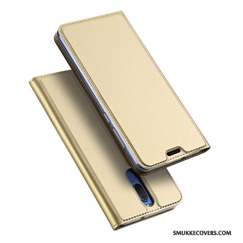 Etui Huawei Mate 10 Lite Tasker Ny Business, Cover Huawei Mate 10 Lite Læder Guld Anti-fald