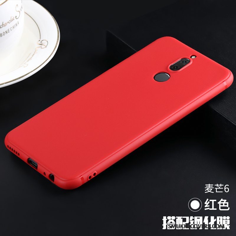 Etui Huawei Mate 10 Lite Tasker Sort Rød, Cover Huawei Mate 10 Lite Silikone Anti-fald Telefon