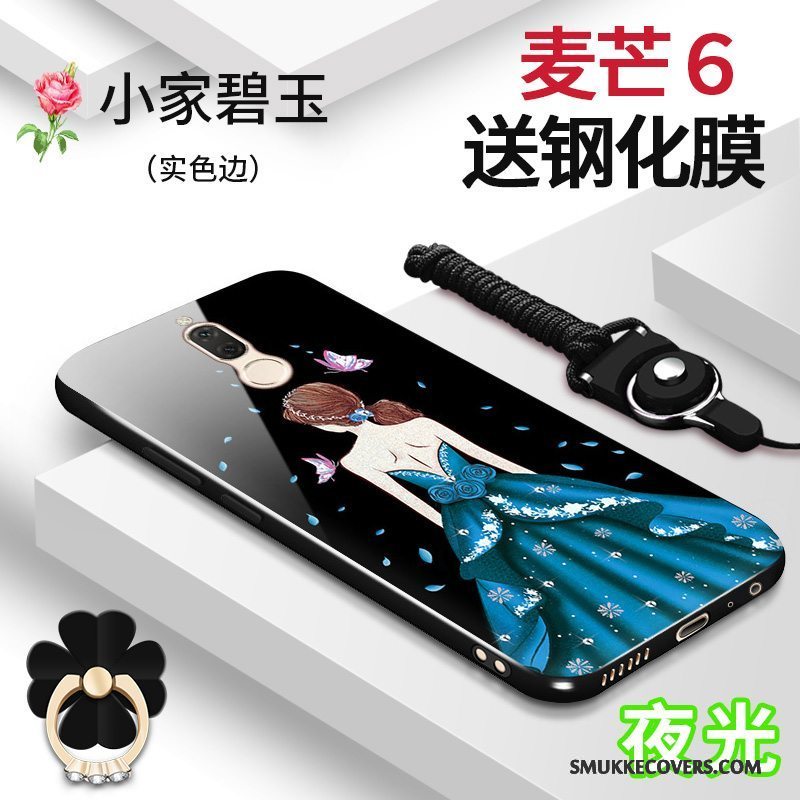 Etui Huawei Mate 10 Lite Tasker Telefonrød, Cover Huawei Mate 10 Lite Silikone Pulver Lyser