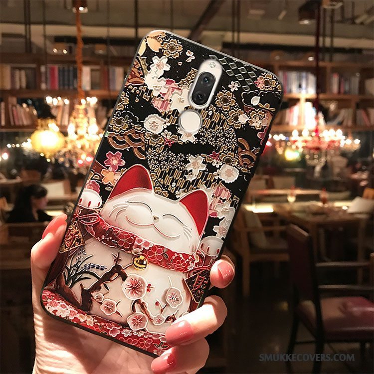 Etui Huawei Mate 10 Lite Tasker Trend Hængende Ornamenter, Cover Huawei Mate 10 Lite Silikone Kat Wealth