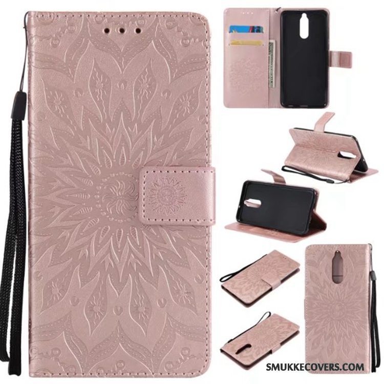 Etui Huawei Mate 10 Lite Tegnebog Telefonlilla, Cover Huawei Mate 10 Lite Blød Kort Dyb Farve