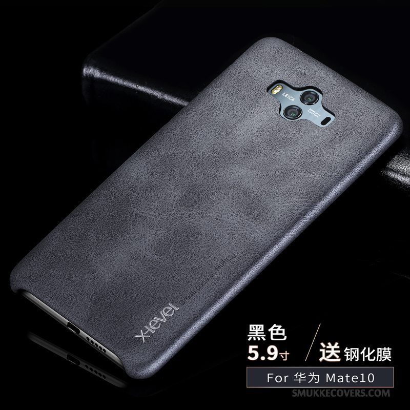 Etui Huawei Mate 10 Læder Anti-fald Trend, Cover Huawei Mate 10 Beskyttelse Tynd Lyse