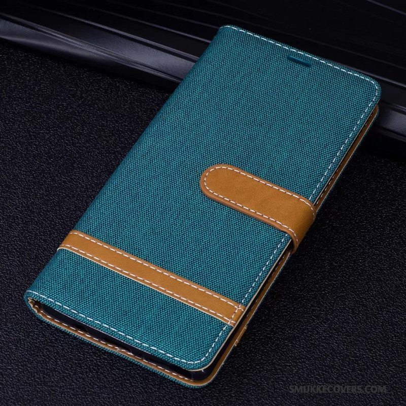 Etui Huawei Mate 10 Læder Denim Lilla, Cover Huawei Mate 10 Folio Telefon