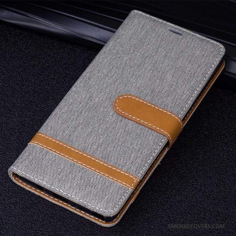 Etui Huawei Mate 10 Læder Denim Lilla, Cover Huawei Mate 10 Folio Telefon