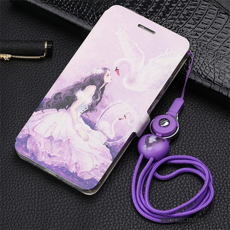 Etui Huawei Mate 10 Læder Hængende Ornamenter Anti-fald, Cover Huawei Mate 10 Cartoon Lyserød Telefon