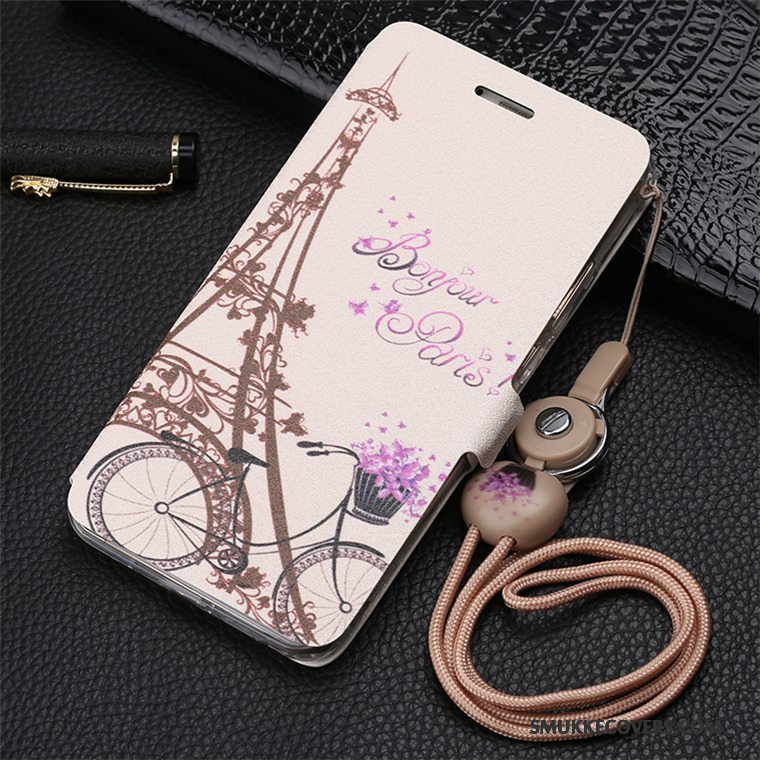 Etui Huawei Mate 10 Læder Hængende Ornamenter Anti-fald, Cover Huawei Mate 10 Cartoon Lyserød Telefon