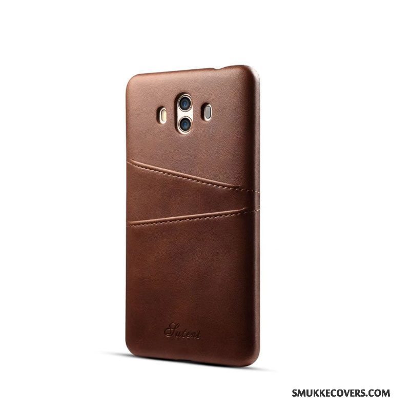 Etui Huawei Mate 10 Læder Trend Anti-fald, Cover Huawei Mate 10 Beskyttelse Telefonrød