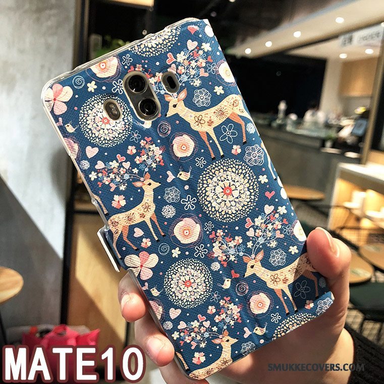 Etui Huawei Mate 10 Læder Trend Lyserød, Cover Huawei Mate 10 Kreativ Tilbehør Vækstdvale