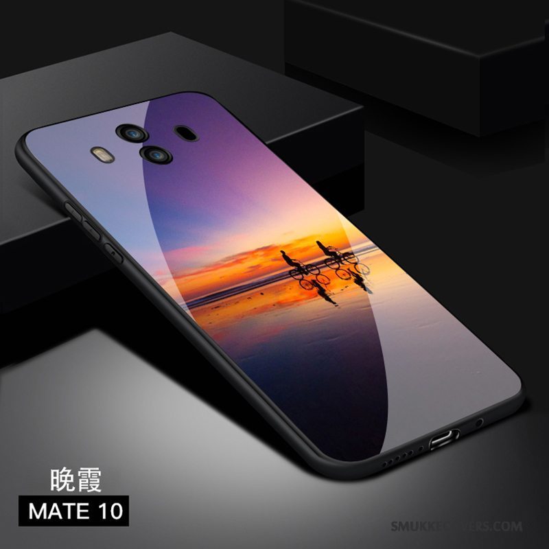 Etui Huawei Mate 10 Malet Cyan Anti-fald, Cover Huawei Mate 10 Beskyttelse Telefonglas