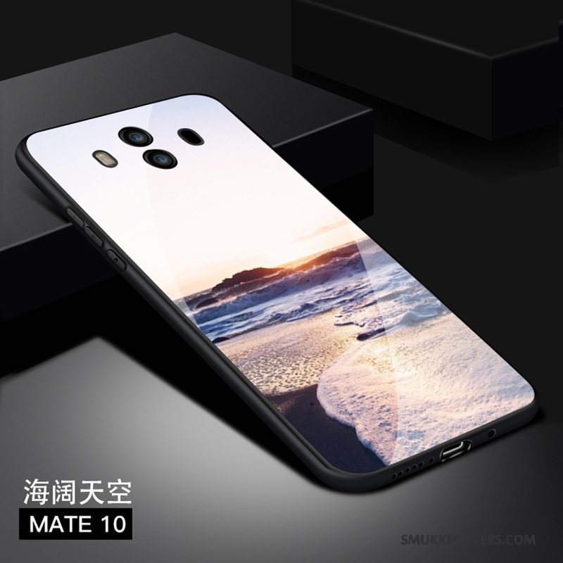 Etui Huawei Mate 10 Malet Cyan Anti-fald, Cover Huawei Mate 10 Beskyttelse Telefonglas