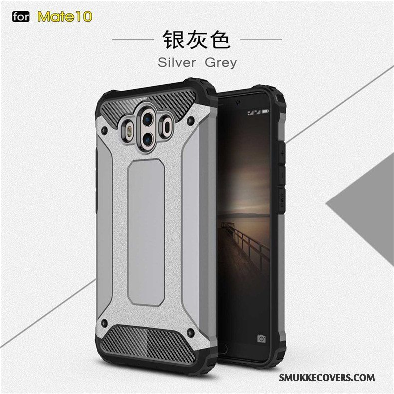 Etui Huawei Mate 10 Metal Glans Anti-fald, Cover Huawei Mate 10 Silikone Telefontre Forsvar
