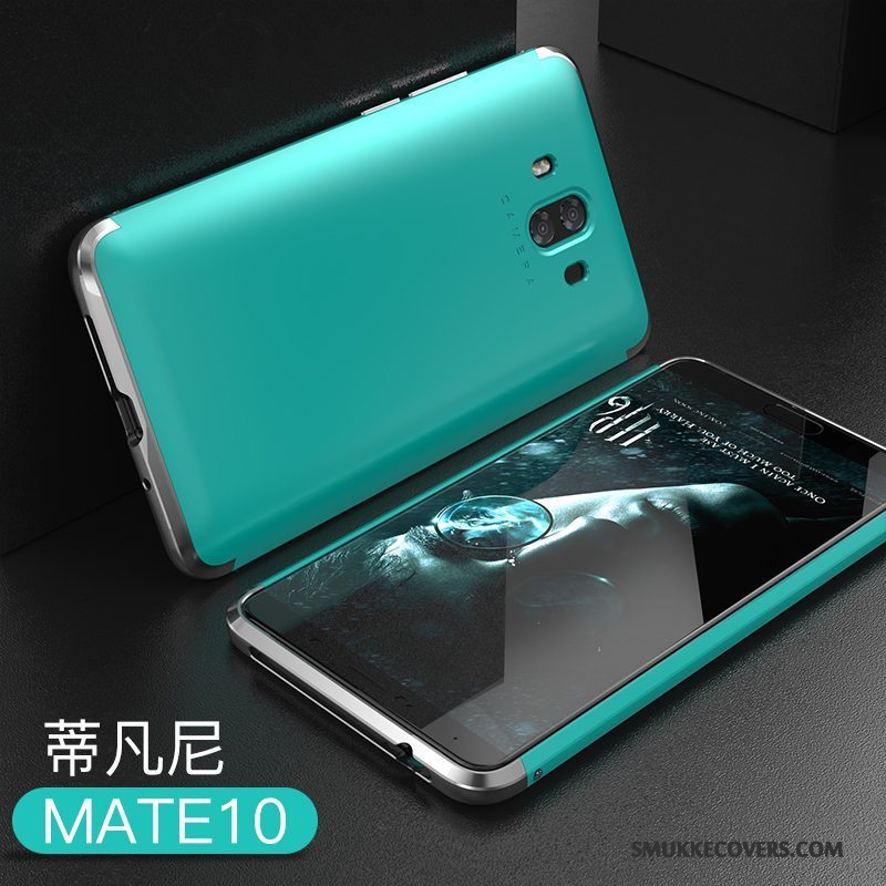 Etui Huawei Mate 10 Metal Hård Af Personlighed, Cover Huawei Mate 10 Tasker Grøn Anti-fald