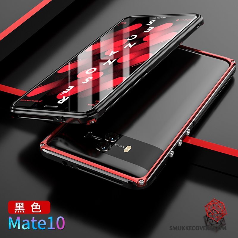 Etui Huawei Mate 10 Metal Telefonbagdæksel, Cover Huawei Mate 10 Beskyttelse Guld Ramme