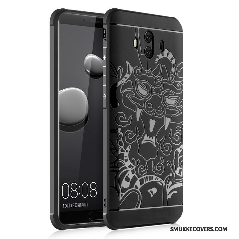 Etui Huawei Mate 10 Mode Anti-fald Telefon, Cover Huawei Mate 10 Relief Dragon Mønster Af Personlighed