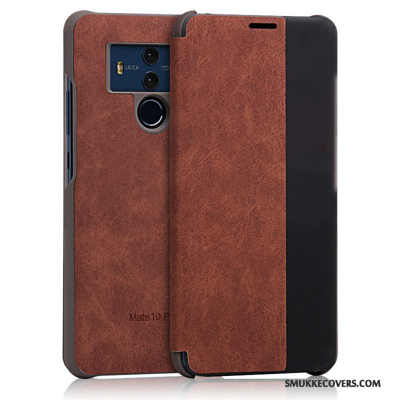 Etui Huawei Mate 10 Pro Beskyttelse Kashmir Vækstdvale, Cover Huawei Mate 10 Pro Læder Telefonsort