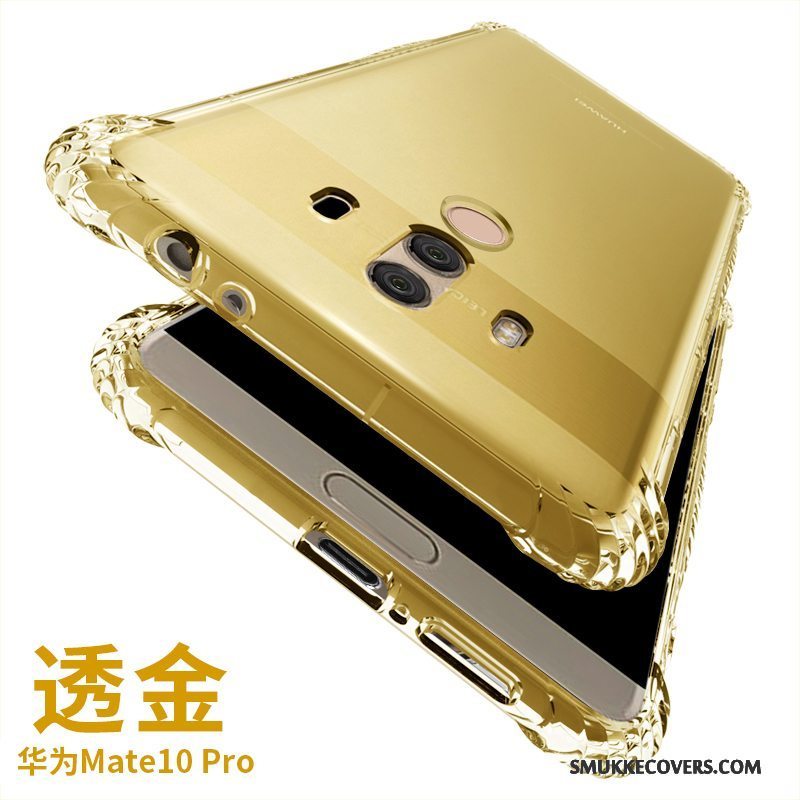 Etui Huawei Mate 10 Pro Beskyttelse Telefongasbag, Cover Huawei Mate 10 Pro Blød Gennemsigtig Anti-fald