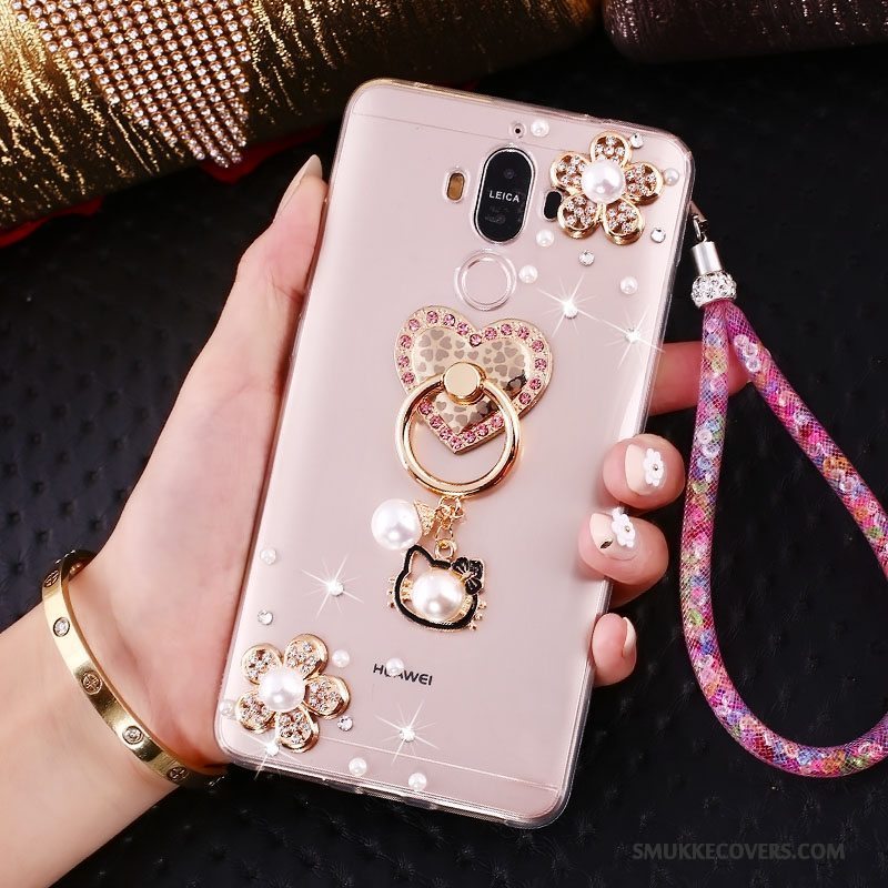 Etui Huawei Mate 10 Pro Beskyttelse Trend Hængende Ornamenter, Cover Huawei Mate 10 Pro Strass Ring Lyserød