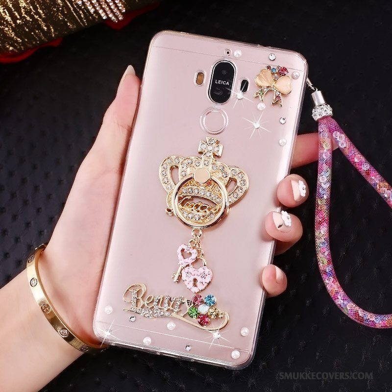 Etui Huawei Mate 10 Pro Beskyttelse Trend Hængende Ornamenter, Cover Huawei Mate 10 Pro Strass Ring Lyserød