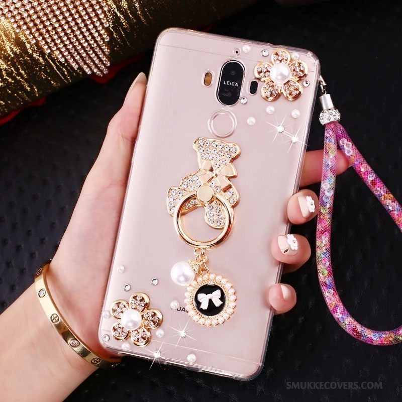 Etui Huawei Mate 10 Pro Beskyttelse Trend Hængende Ornamenter, Cover Huawei Mate 10 Pro Strass Ring Lyserød