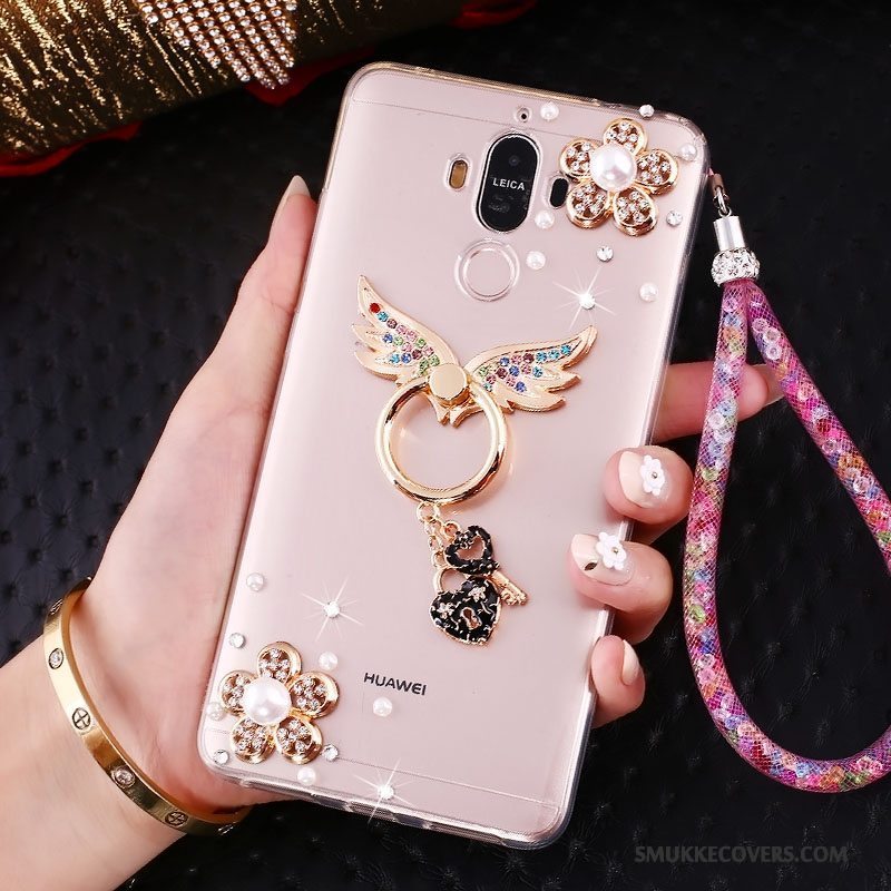 Etui Huawei Mate 10 Pro Beskyttelse Trend Hængende Ornamenter, Cover Huawei Mate 10 Pro Strass Ring Lyserød