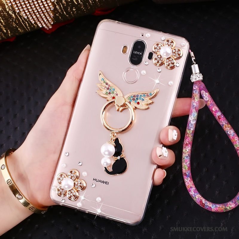 Etui Huawei Mate 10 Pro Beskyttelse Trend Hængende Ornamenter, Cover Huawei Mate 10 Pro Strass Ring Lyserød