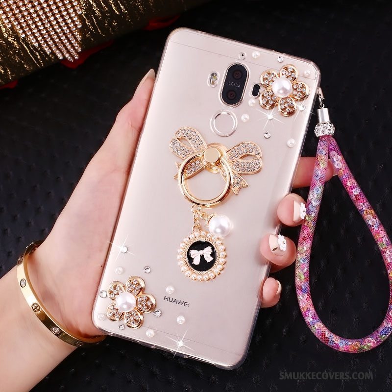 Etui Huawei Mate 10 Pro Beskyttelse Trend Hængende Ornamenter, Cover Huawei Mate 10 Pro Strass Ring Lyserød