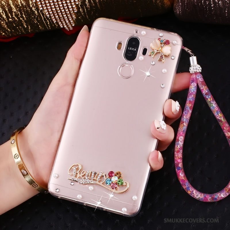 Etui Huawei Mate 10 Pro Beskyttelse Trend Hængende Ornamenter, Cover Huawei Mate 10 Pro Strass Ring Lyserød