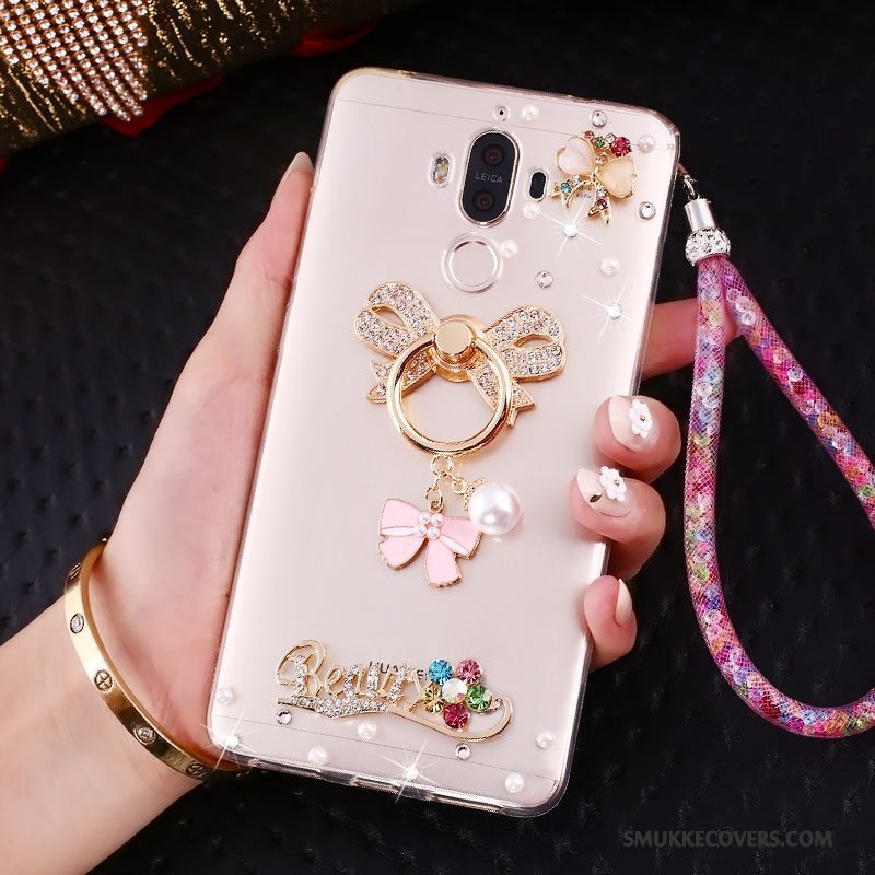 Etui Huawei Mate 10 Pro Beskyttelse Trend Hængende Ornamenter, Cover Huawei Mate 10 Pro Strass Ring Lyserød