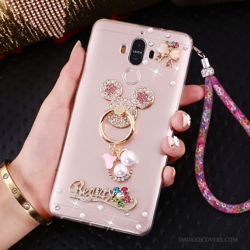 Etui Huawei Mate 10 Pro Beskyttelse Trend Hængende Ornamenter, Cover Huawei Mate 10 Pro Strass Ring Lyserød