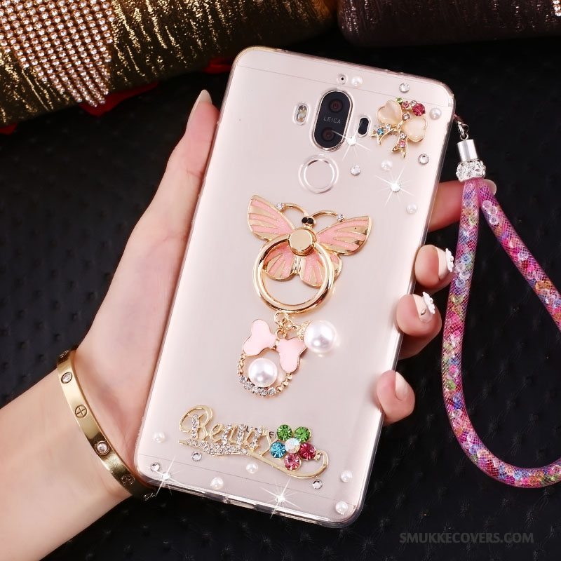 Etui Huawei Mate 10 Pro Beskyttelse Trend Hængende Ornamenter, Cover Huawei Mate 10 Pro Strass Ring Lyserød