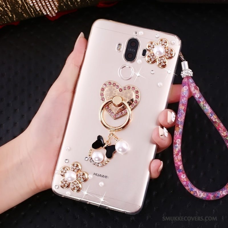 Etui Huawei Mate 10 Pro Beskyttelse Trend Hængende Ornamenter, Cover Huawei Mate 10 Pro Strass Ring Lyserød