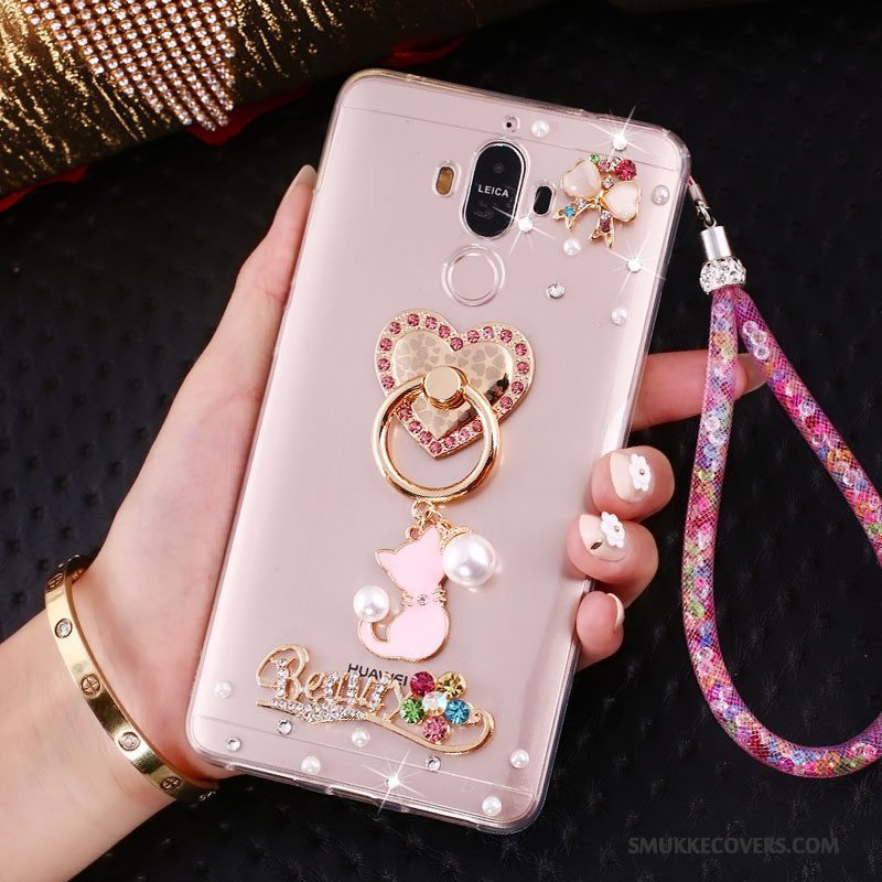 Etui Huawei Mate 10 Pro Beskyttelse Trend Hængende Ornamenter, Cover Huawei Mate 10 Pro Strass Ring Lyserød