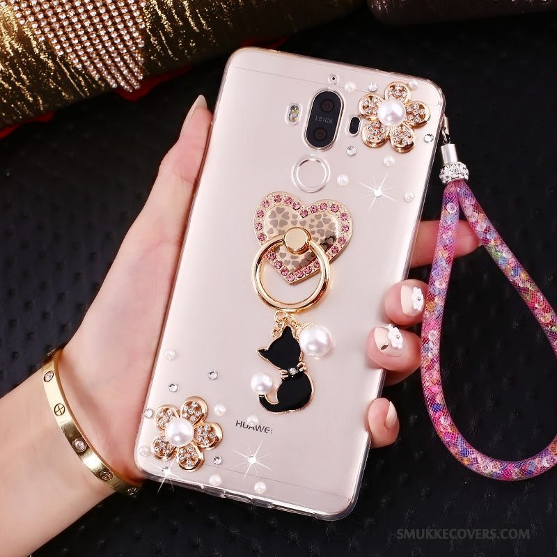 Etui Huawei Mate 10 Pro Beskyttelse Trend Hængende Ornamenter, Cover Huawei Mate 10 Pro Strass Ring Lyserød