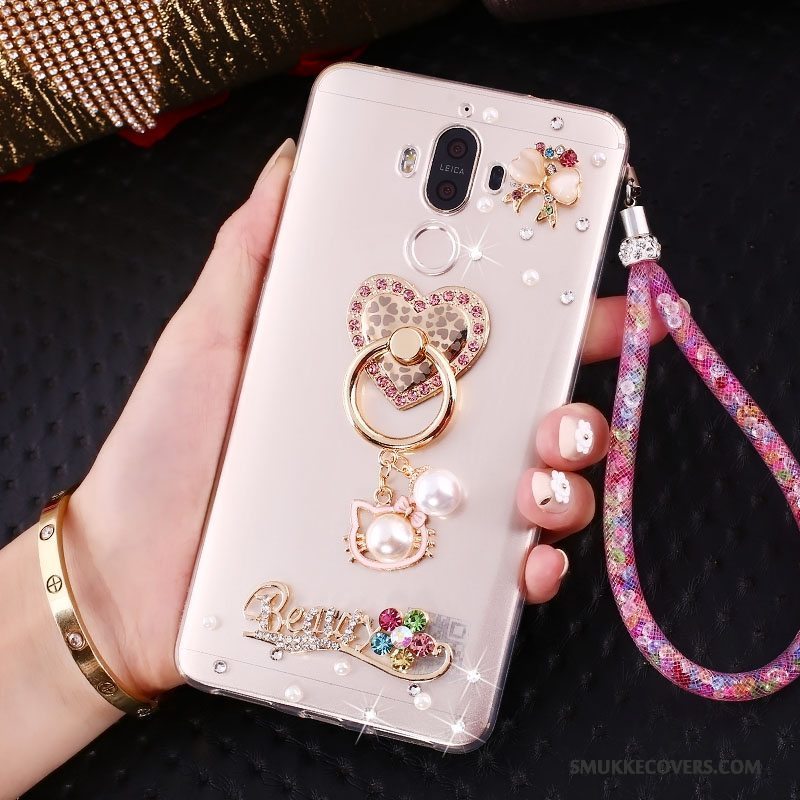 Etui Huawei Mate 10 Pro Beskyttelse Trend Hængende Ornamenter, Cover Huawei Mate 10 Pro Strass Ring Lyserød