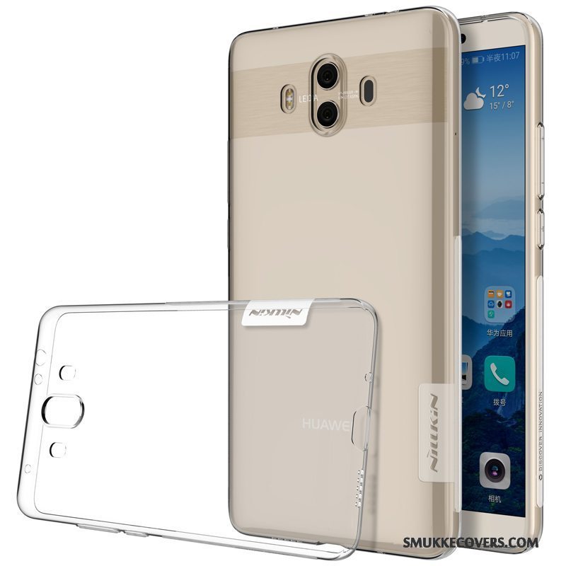 Etui Huawei Mate 10 Pro Blød Gennemsigtig Anti-fald, Cover Huawei Mate 10 Pro Silikone Telefontynd