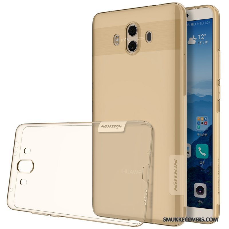 Etui Huawei Mate 10 Pro Blød Gennemsigtig Anti-fald, Cover Huawei Mate 10 Pro Silikone Telefontynd