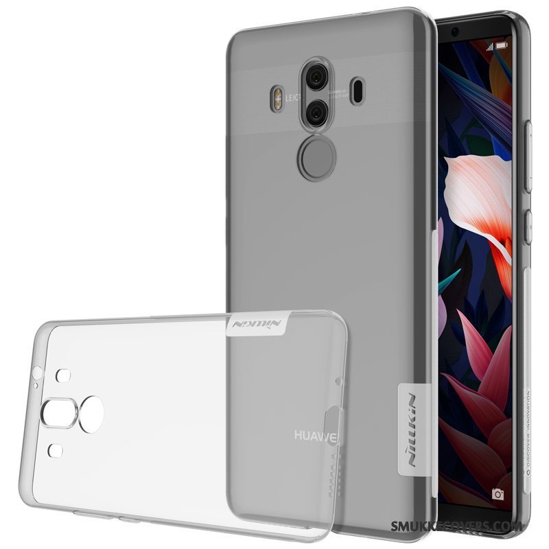 Etui Huawei Mate 10 Pro Blød Gennemsigtig Anti-fald, Cover Huawei Mate 10 Pro Silikone Telefontynd