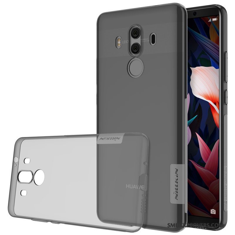 Etui Huawei Mate 10 Pro Blød Gennemsigtig Anti-fald, Cover Huawei Mate 10 Pro Silikone Telefontynd