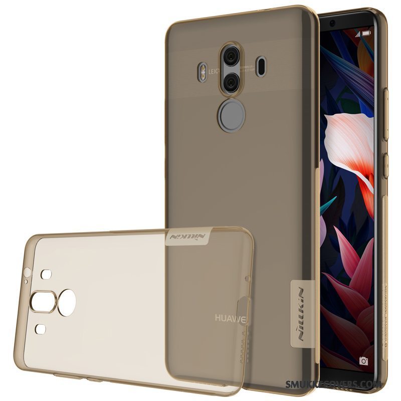 Etui Huawei Mate 10 Pro Blød Gennemsigtig Anti-fald, Cover Huawei Mate 10 Pro Silikone Telefontynd