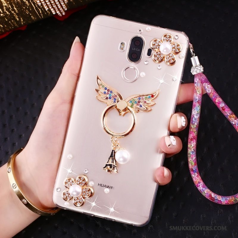 Etui Huawei Mate 10 Pro Blød Smuk Ring, Cover Huawei Mate 10 Pro Strass Telefonlyserød