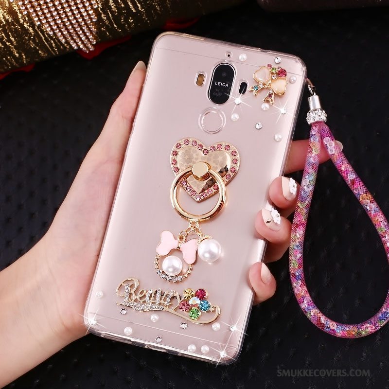 Etui Huawei Mate 10 Pro Blød Smuk Ring, Cover Huawei Mate 10 Pro Strass Telefonlyserød