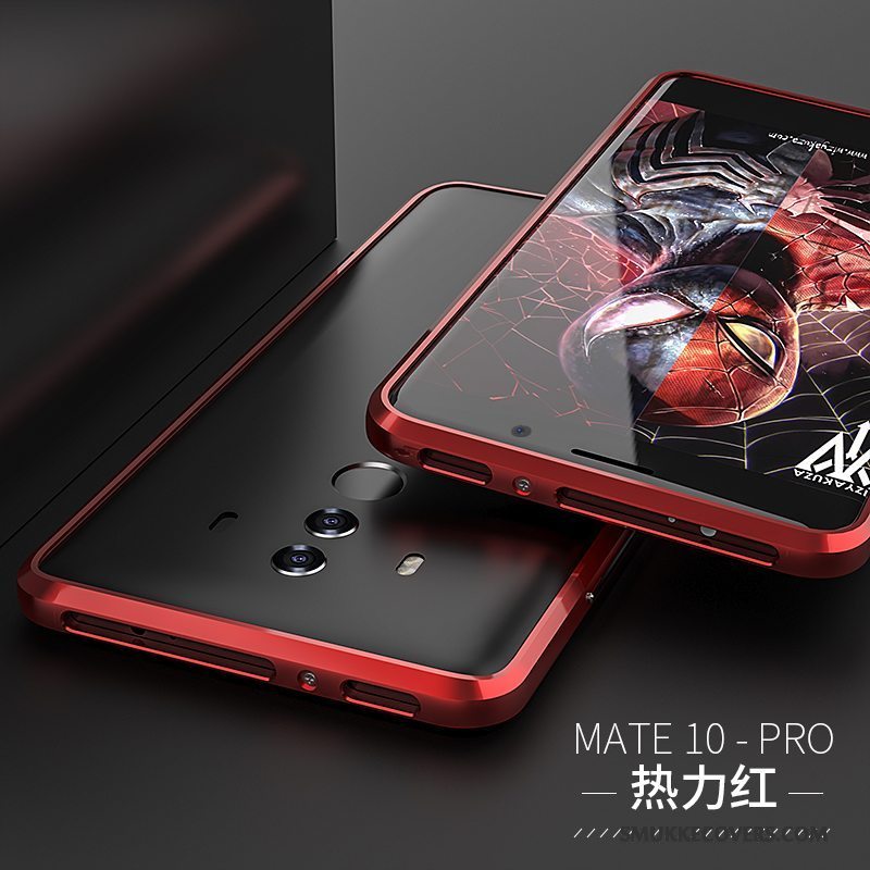 Etui Huawei Mate 10 Pro Kreativ Anti-fald Guld, Cover Huawei Mate 10 Pro Metal Ramme Trendy