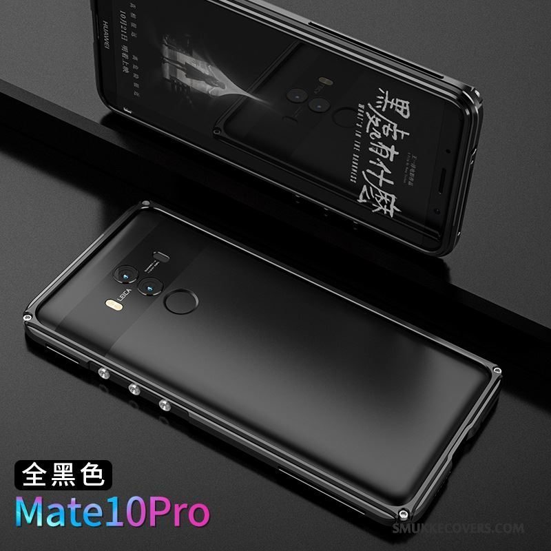 Etui Huawei Mate 10 Pro Kreativ Ny Telefon, Cover Huawei Mate 10 Pro Metal Rød Ramme