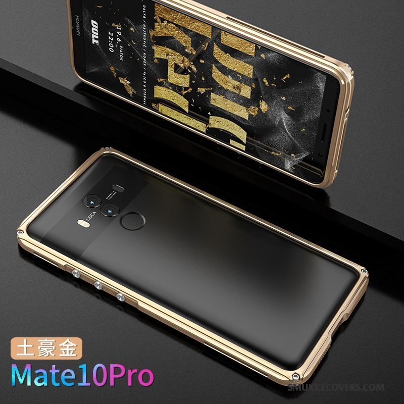 Etui Huawei Mate 10 Pro Kreativ Ny Telefon, Cover Huawei Mate 10 Pro Metal Rød Ramme