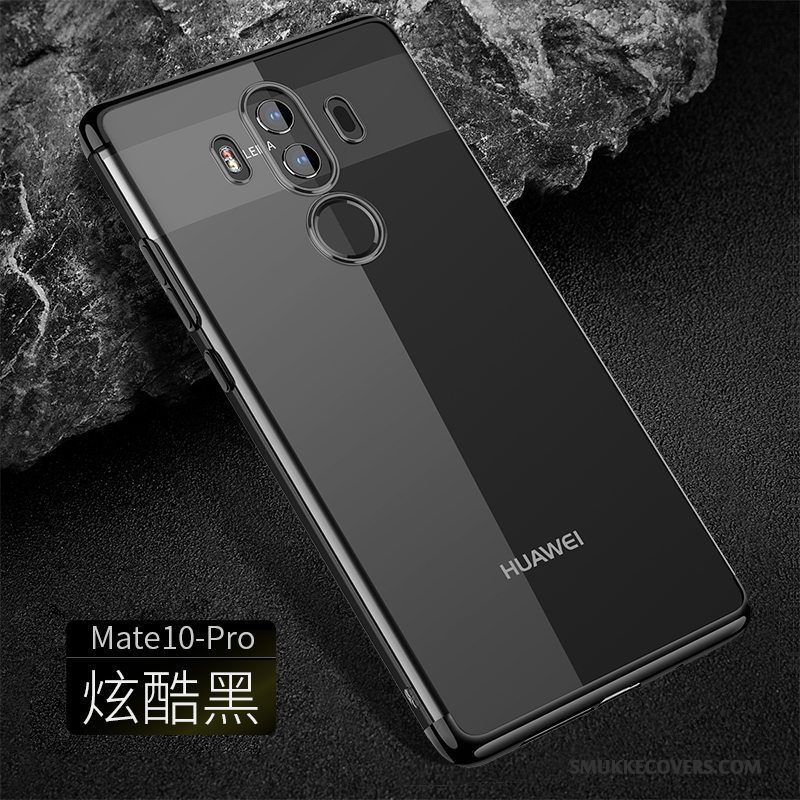 Etui Huawei Mate 10 Pro Kreativ Tynd Gennemsigtig, Cover Huawei Mate 10 Pro Silikone Guld Telefon